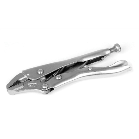 PERFORMANCE TOOL Adjustable Locking Pliers, 5" Long, with Curved Jaw W30752